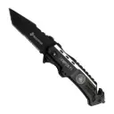 First-In Leatherneck Assisted Opening Rescue Knife - Black Aluminum