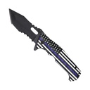 Thin Line Duty Assisted Opening Knife - Blueline Flag