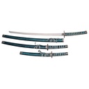 Tidal Spirit Tri-Katana Sword Set - Aqua Marble